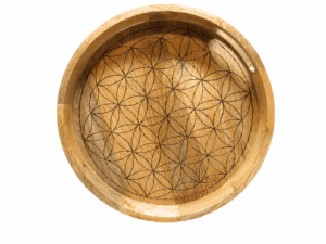 Houten dienblad / altaarbord / grid flower of life
